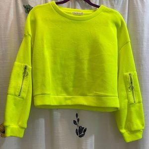 HEART AND HIPS neon crewneck
